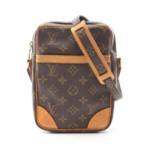Louis Vuitton Danube Shoulder Bag Canvas Leather Monogram Brown